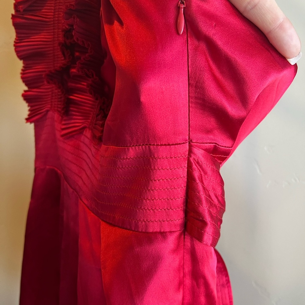 BCBGMaxAzria Red Ruffle Mini Dress - Picture 8 of 9